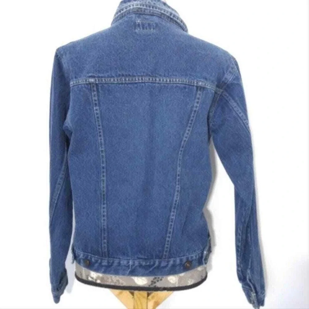 Vintage 725 Originals‎ Jacket Womens M Blue Denim 90s Y2K Grunge Cotton Retro